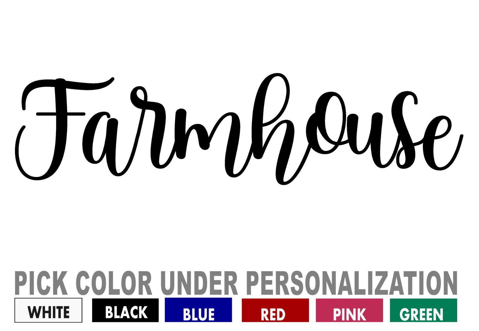 Farmhouse decal / Wall Decal Sticker, Large Sizes available-Decorative Sticker