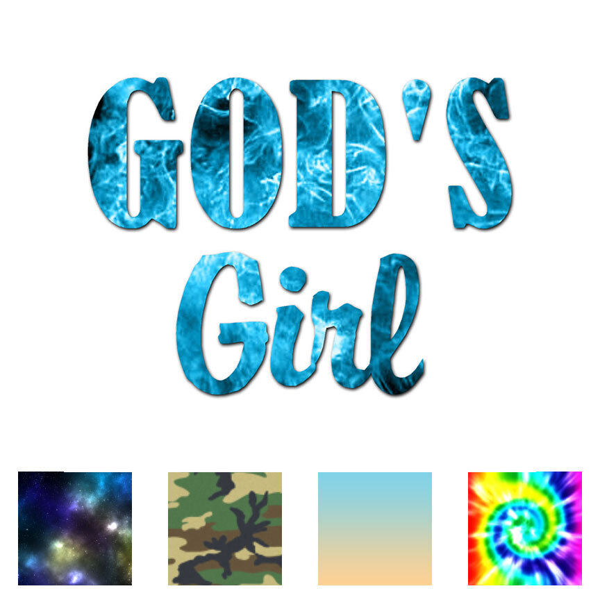 God’s Girl Religion – Vinyl Decal Sticker – Multiple Patterns & Sizes – ebn3488