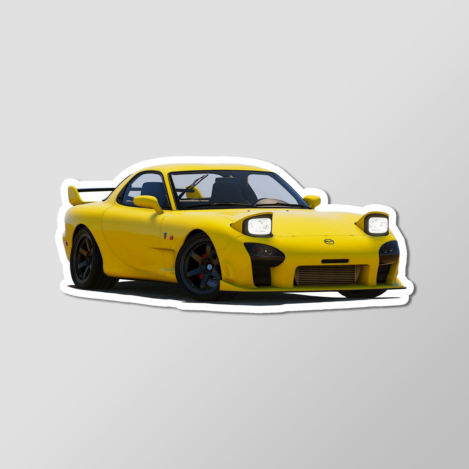 2002 Mazda RX-7 FD3S JDM Sports Car Vinyl Laptop Desktop Glossy Sticker 3″ W