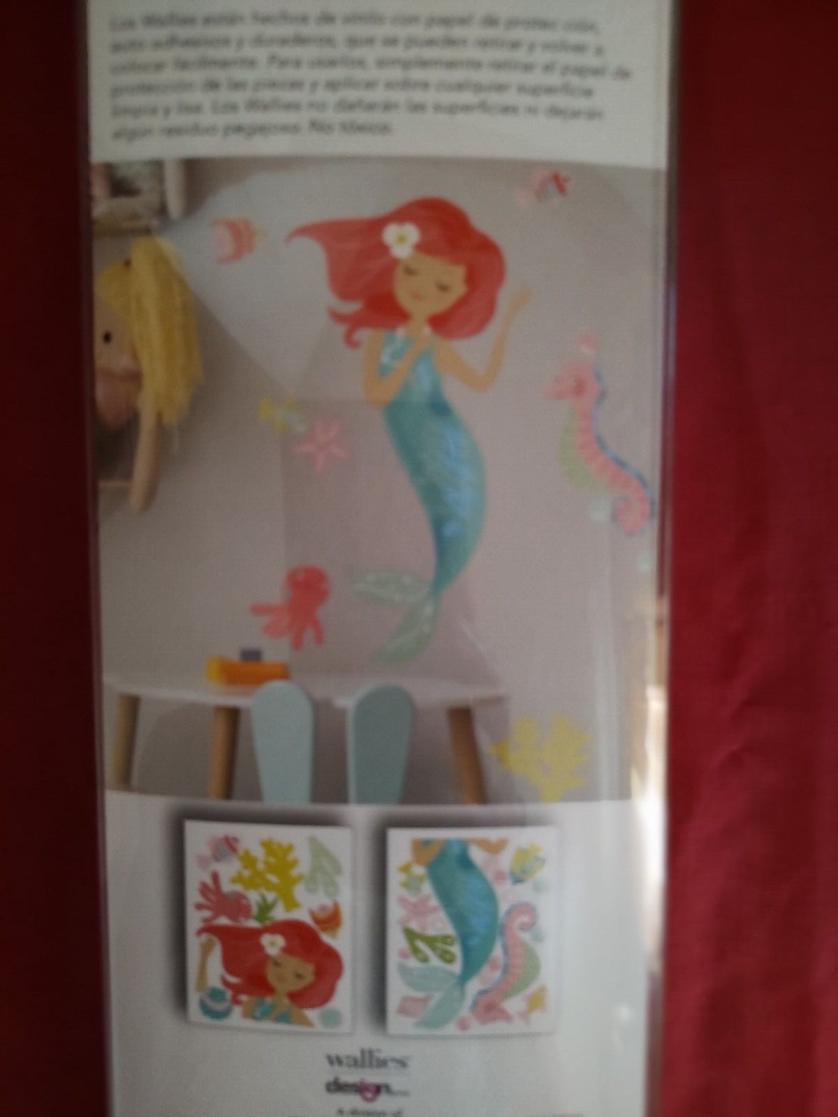 Lang ~ Peel & Stick Wallies ~ 26 Large Mermaid & Friends Decor Decals ~ ~ NEW