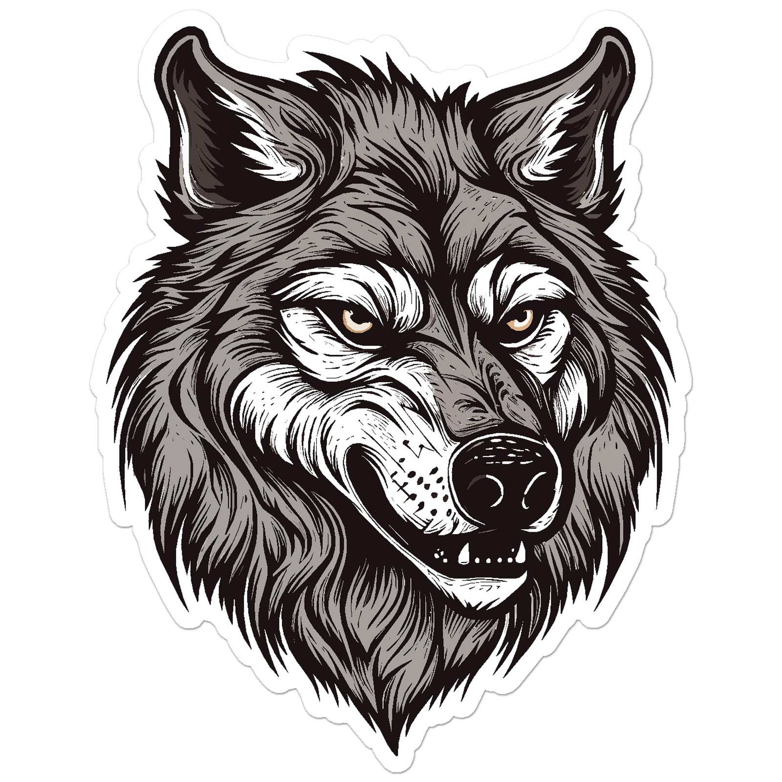 Wolf Head – Vinyl Decal Sticker – Car Window Laptop – ebn11232