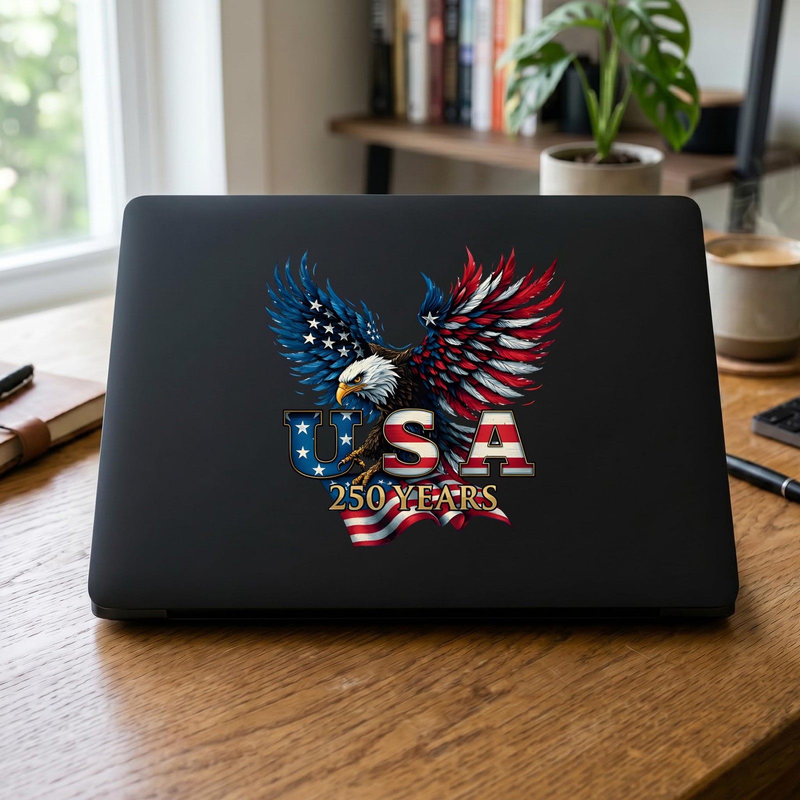 2pcs USA 250th Anniversary Merchandise – Patriotic 1776-2026 Vinyl Car Decals an