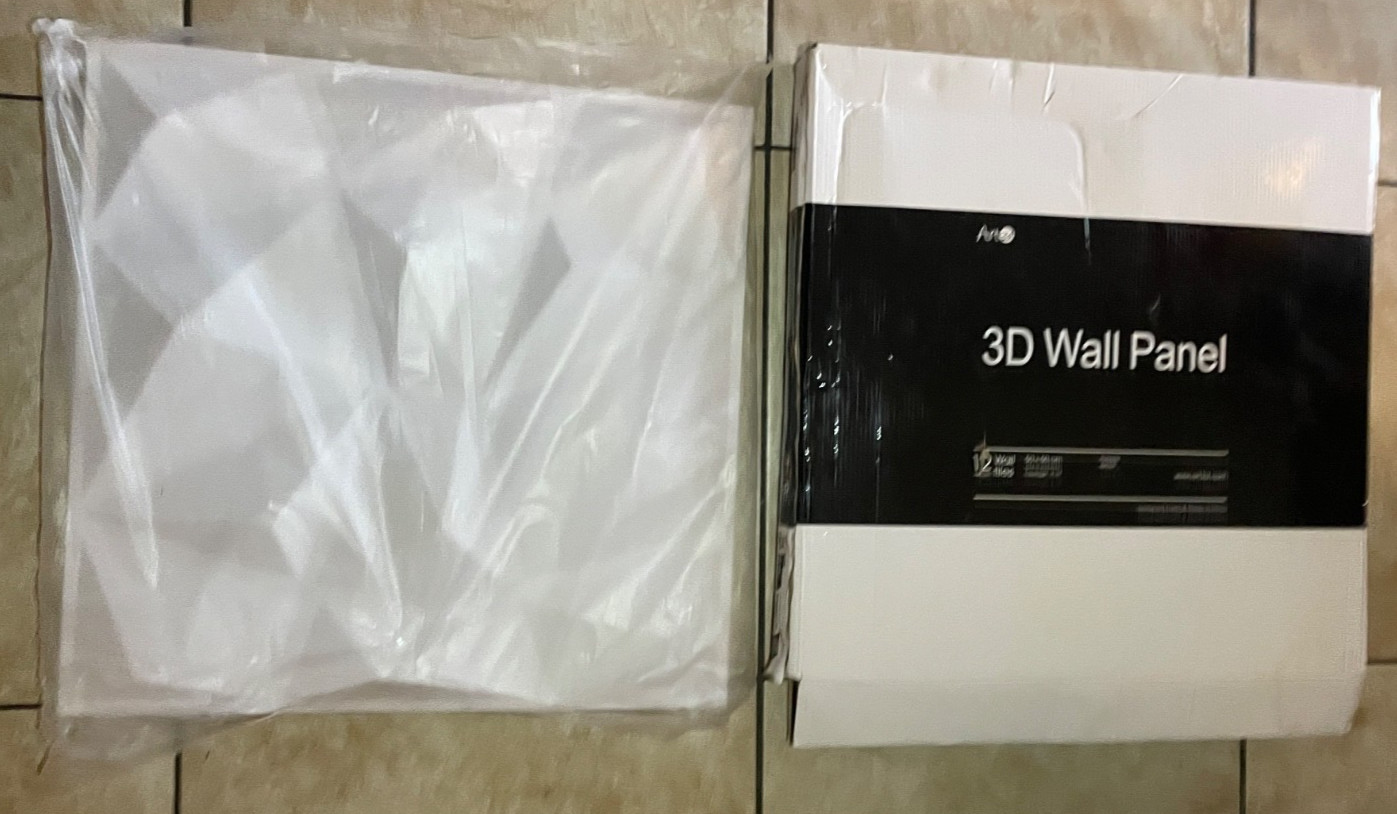 Art3d 3D Wall Panels Open Box 12 White Panels 19.6″×19.6″ (50CM X 50CM)