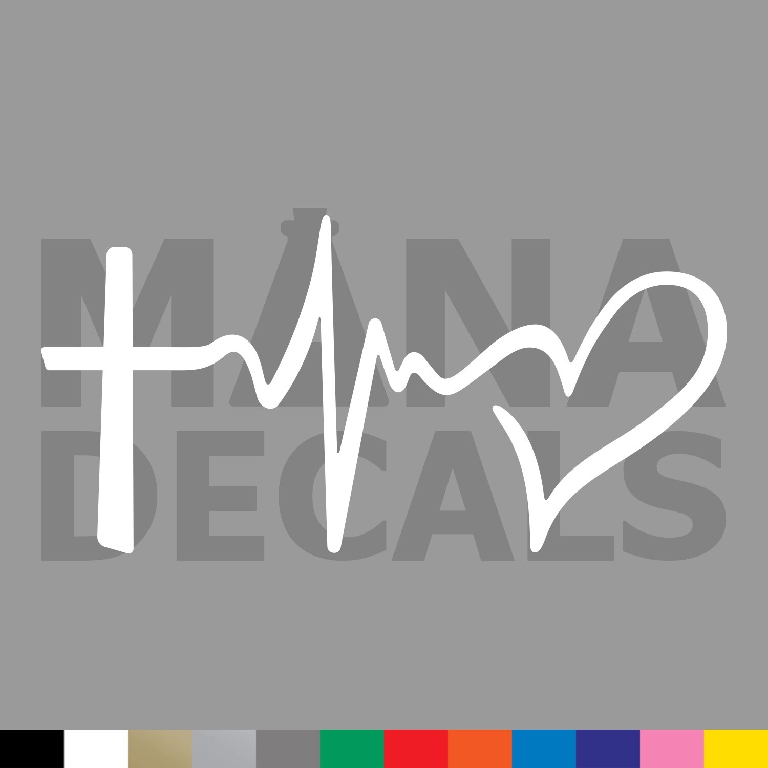 Faith Hope Love Vinyl Die Cut Decal Sticker – Cross Lifeline Heart Christian