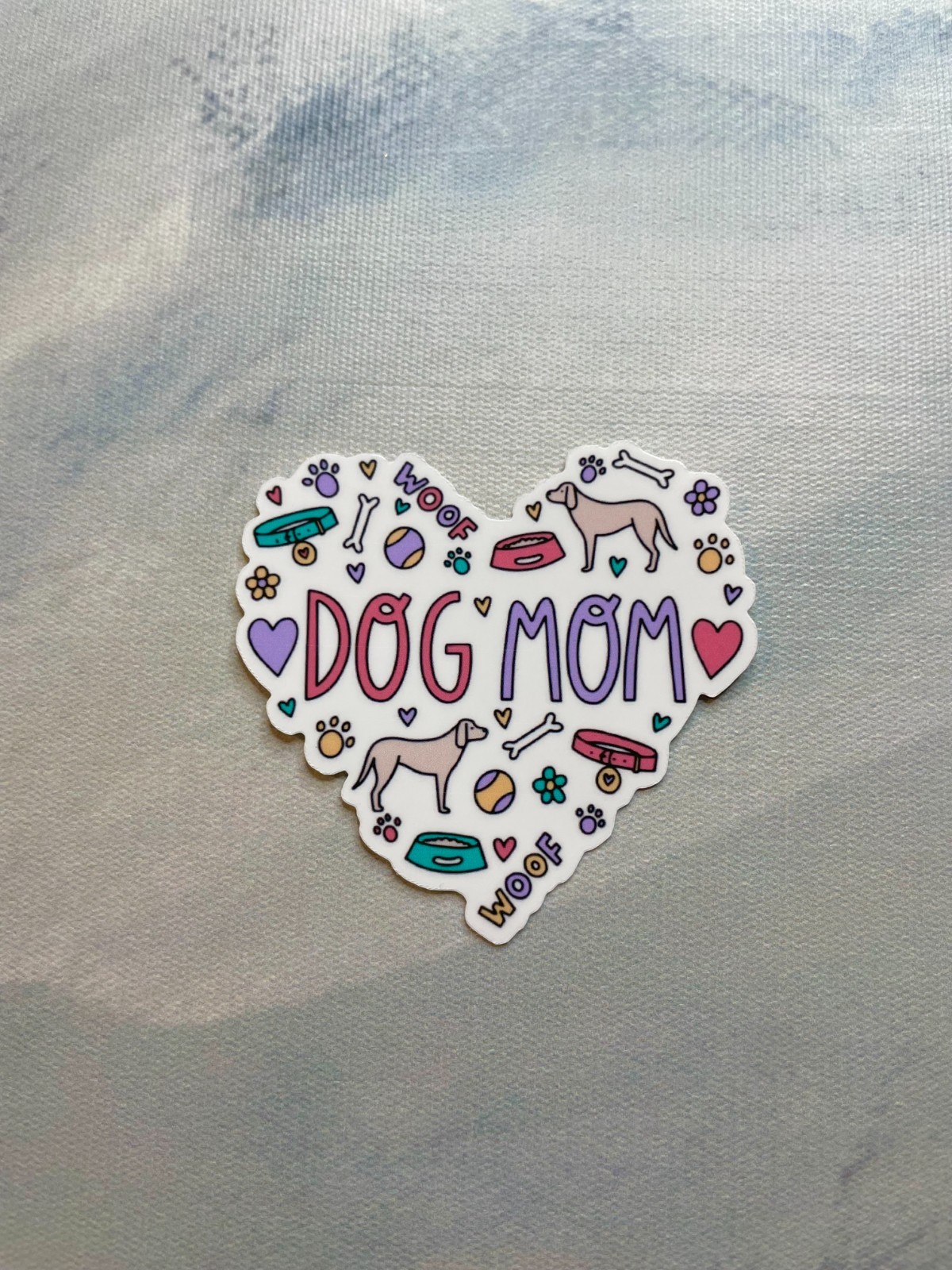 Dog Mom Sticker l Gloss or Holographic Laminate l Waterproof Decal