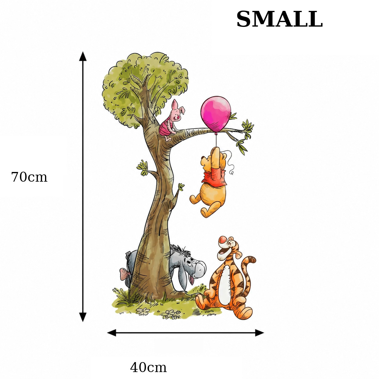 Winnie the Pooh Wall Decal Wall Sticker Kids Room Nursery Piglet Tigger Eeyore