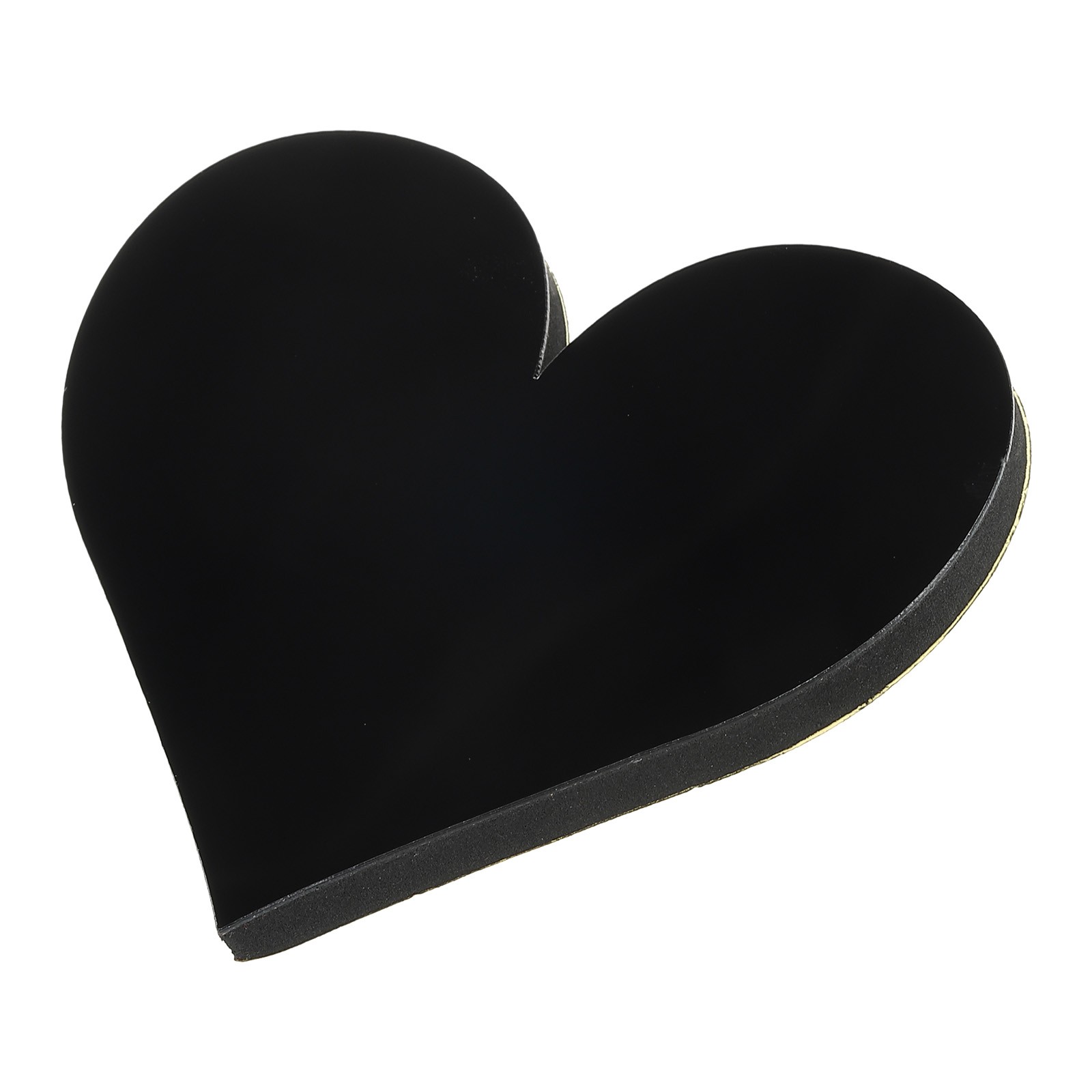 3D Acrylic Alphabet Mirror Wall Stickers Symbol Heart Self-Adhesive, Black