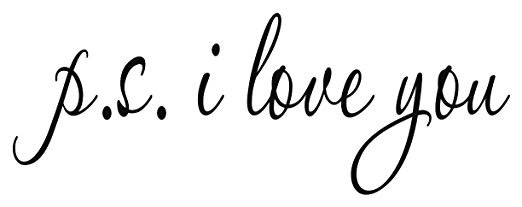 P.S. I Love You Wall Art 23″ Decal Sticker Saying Quote lettering home decor