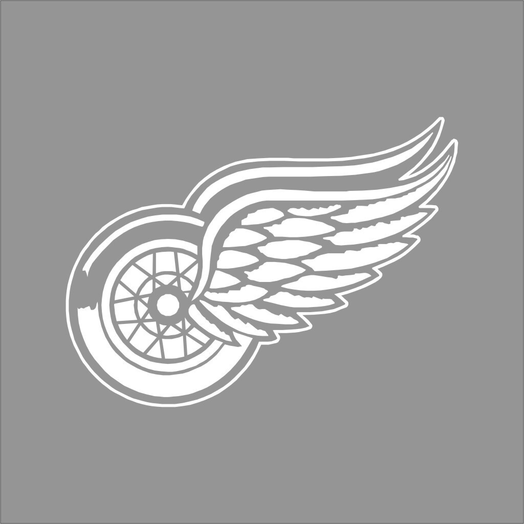 Detroit Red Wings NHL Team Logo 1 Color Vinyl Decal Sticker Car Window Wall
