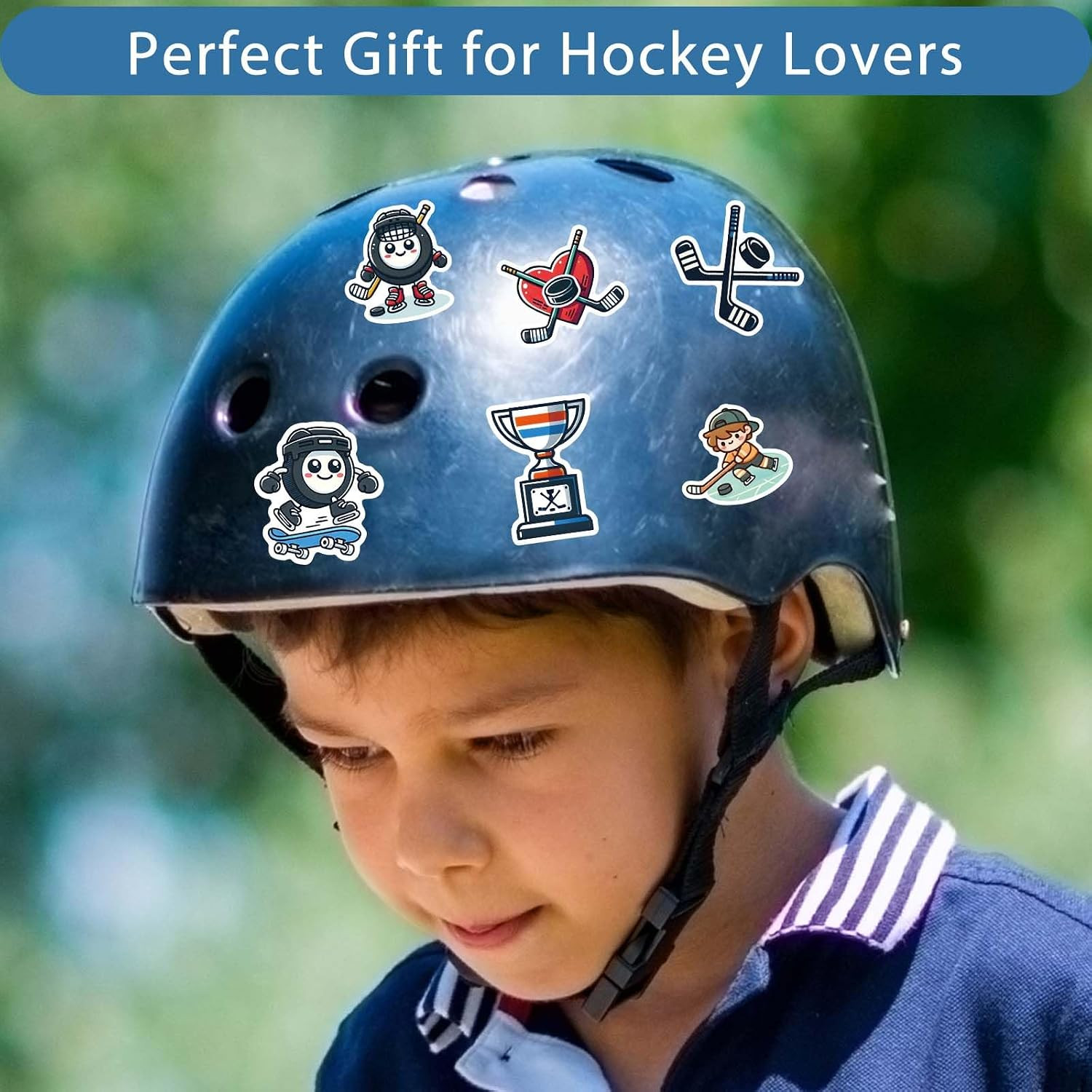 100 Pcs Hockey Stickers, Waterproof Vinyl Stickers for Kids and Boys, Party Favo