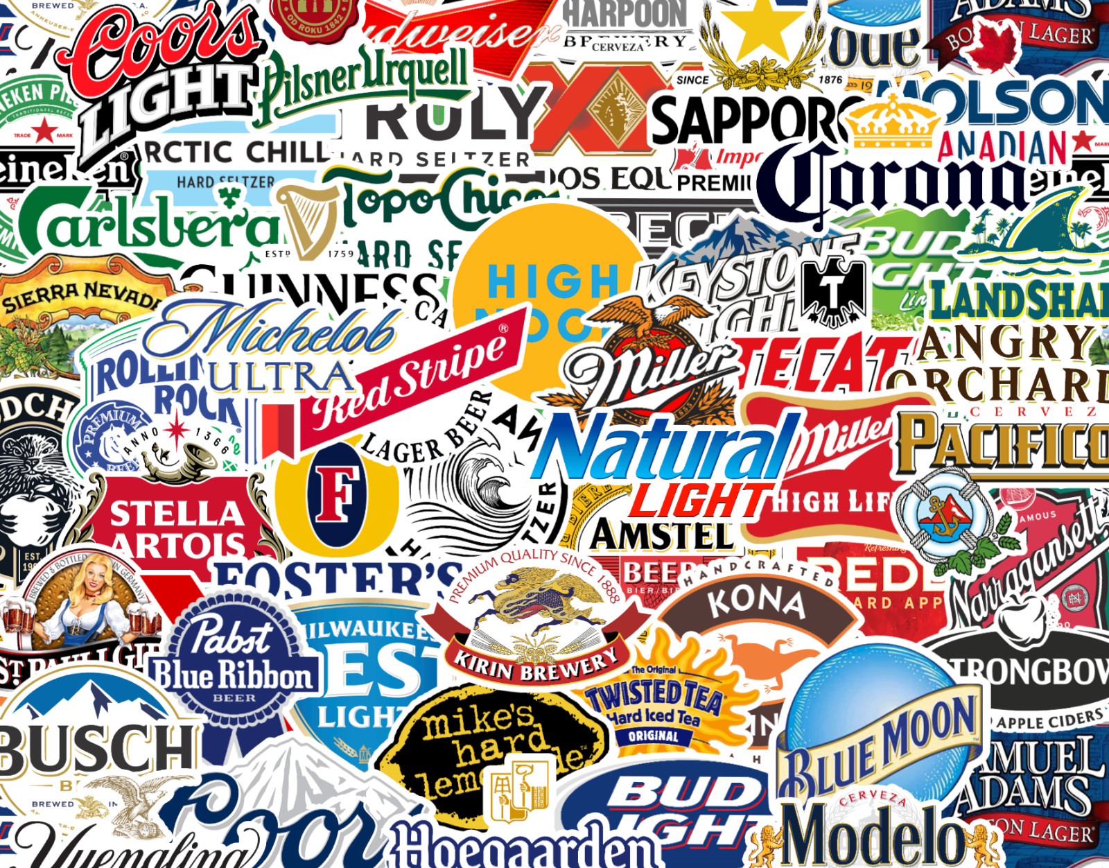 25/50 Beer Logo Sticker Pack – Matte Vinyl – Cider Seltzer Brewery Craft Alcohol