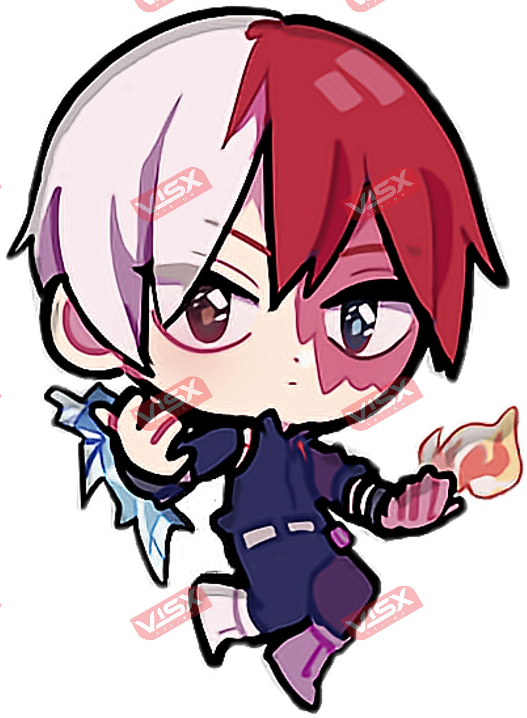 Shoto Todoroki My Hero Academia Peeker Anime Bumper Sticker Car Decal Vinyl