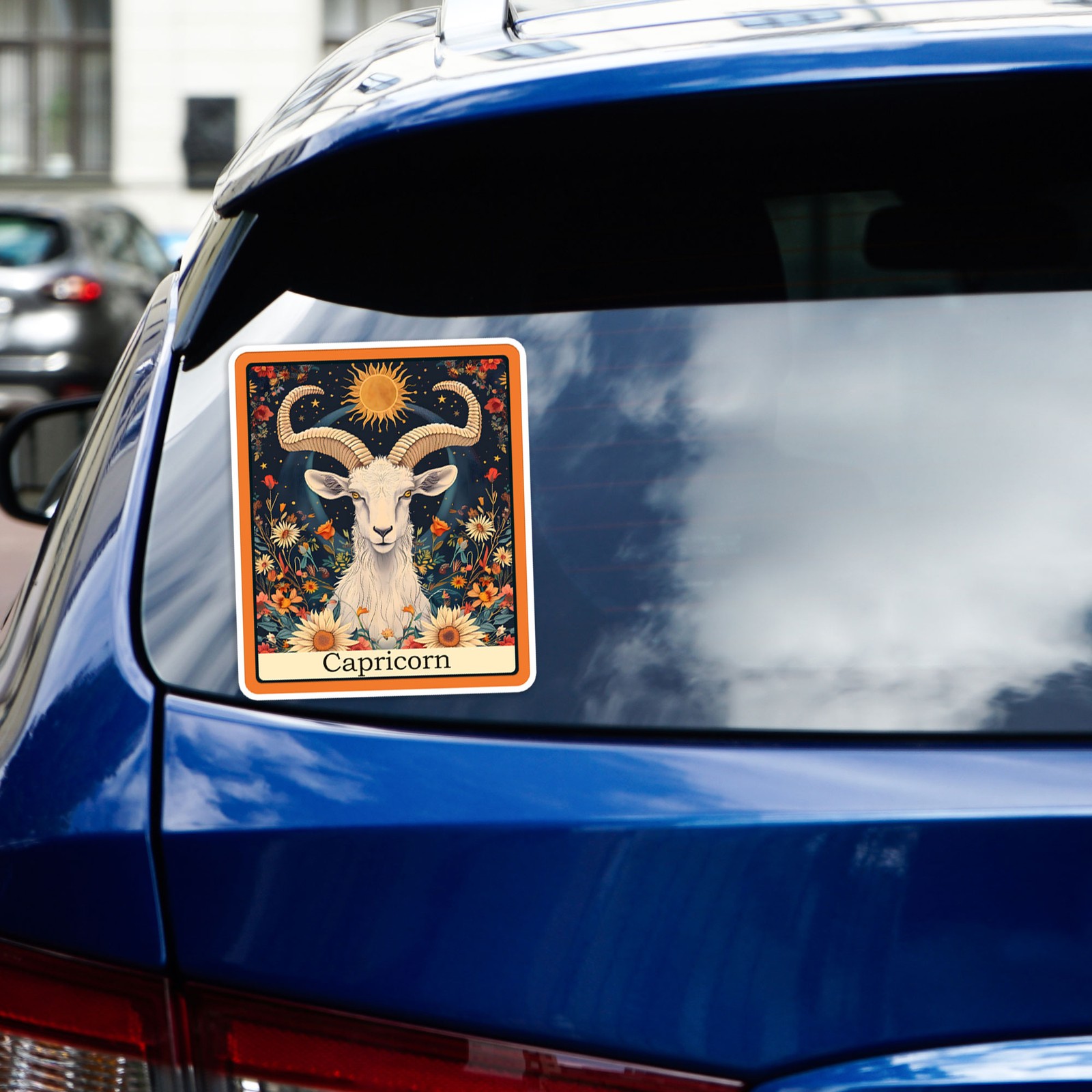 Capricorn Zodiac Tarot Card – Vinyl Decal Sticker – Car Window Laptop – #1993