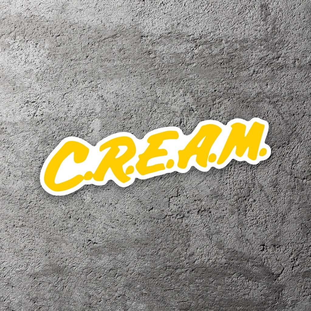 Wu-Tang Cream Vinyl Sticker 5″ Wide – Includes Two Stickers
