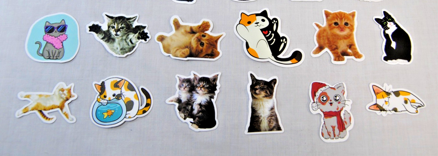 Cute Cat Stickers for Laptop, Water Bottles for Kids to Adults 200Pcs T2693