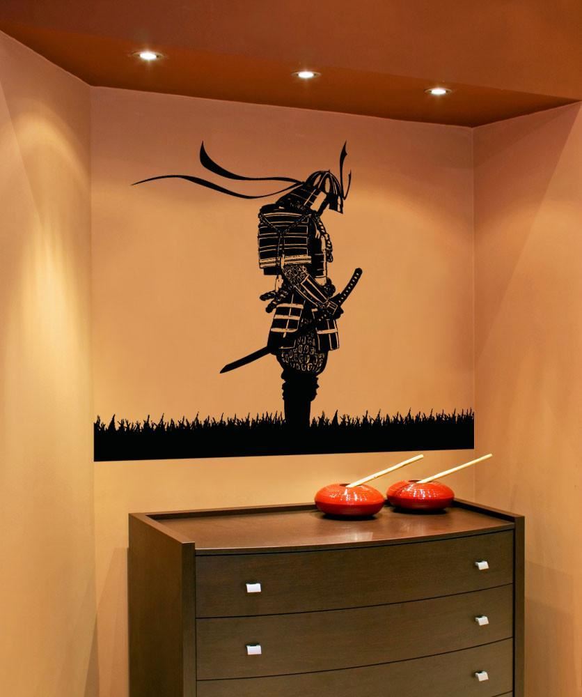 Samurai Warrior Wall Decal Sticker. Japanese Theme Decor. Kid’s Bedroom Decor.
