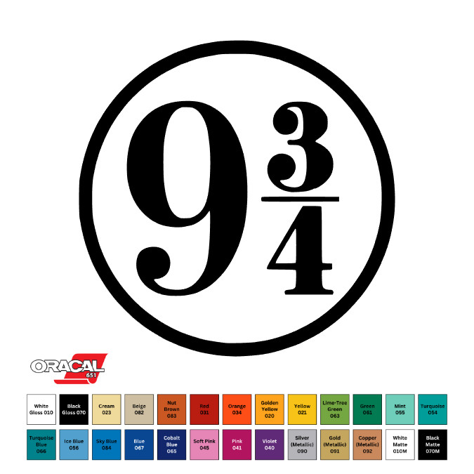 Harry Potter Platform 9 3/4 die-cut permanent decal sticker CHOOSE SIZE & COLOR