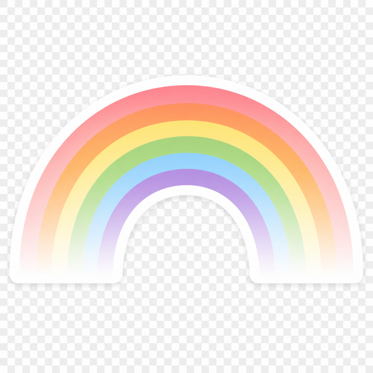 3 inch Pastel Rainbow Sticker Cute Aesthetic Vinyl Decal Boho Colorful Arc