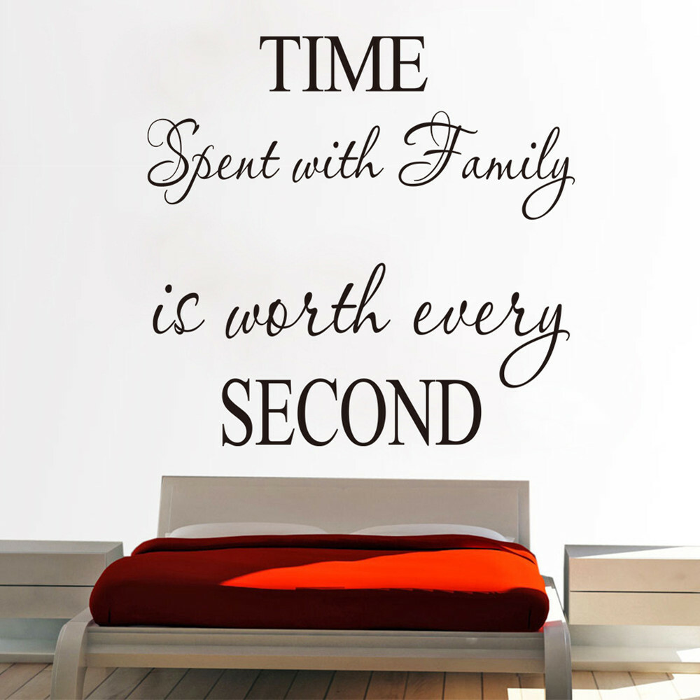 Time Spent with Family is Worth Every Second Home Wall Decals Stickers Fast Ship