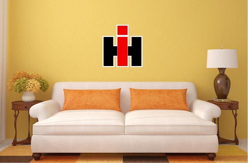 Case IH removable wall art Man Cave sticker decal interior wall decoration