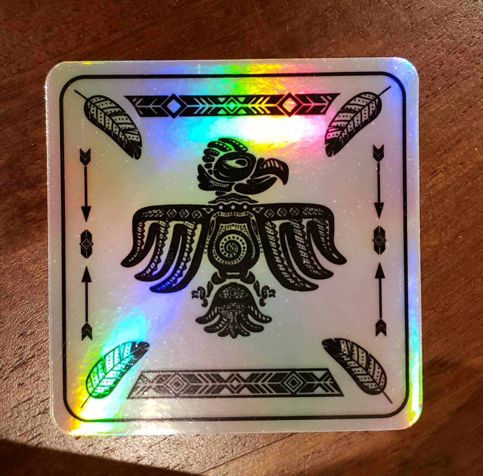 SACRED THUNDERBIRD EAGLE Holographic Sticker Vinyl 3 inch UV WEATHER RESISTANT