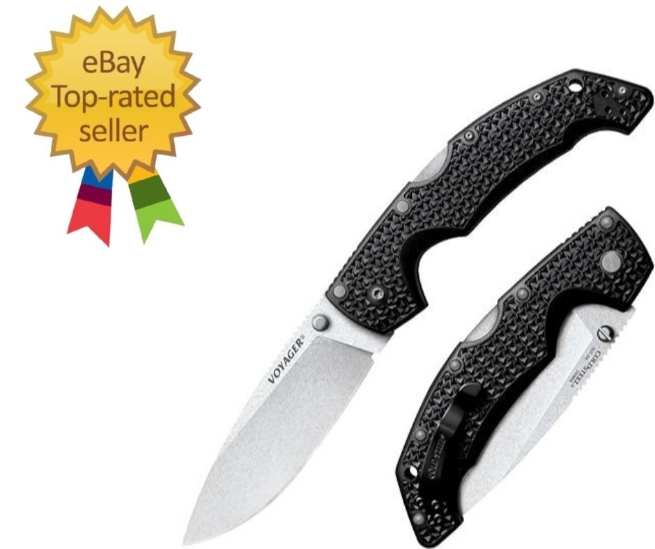 Voyager Large 4″ AUS10A Drop Point Folding Knife
