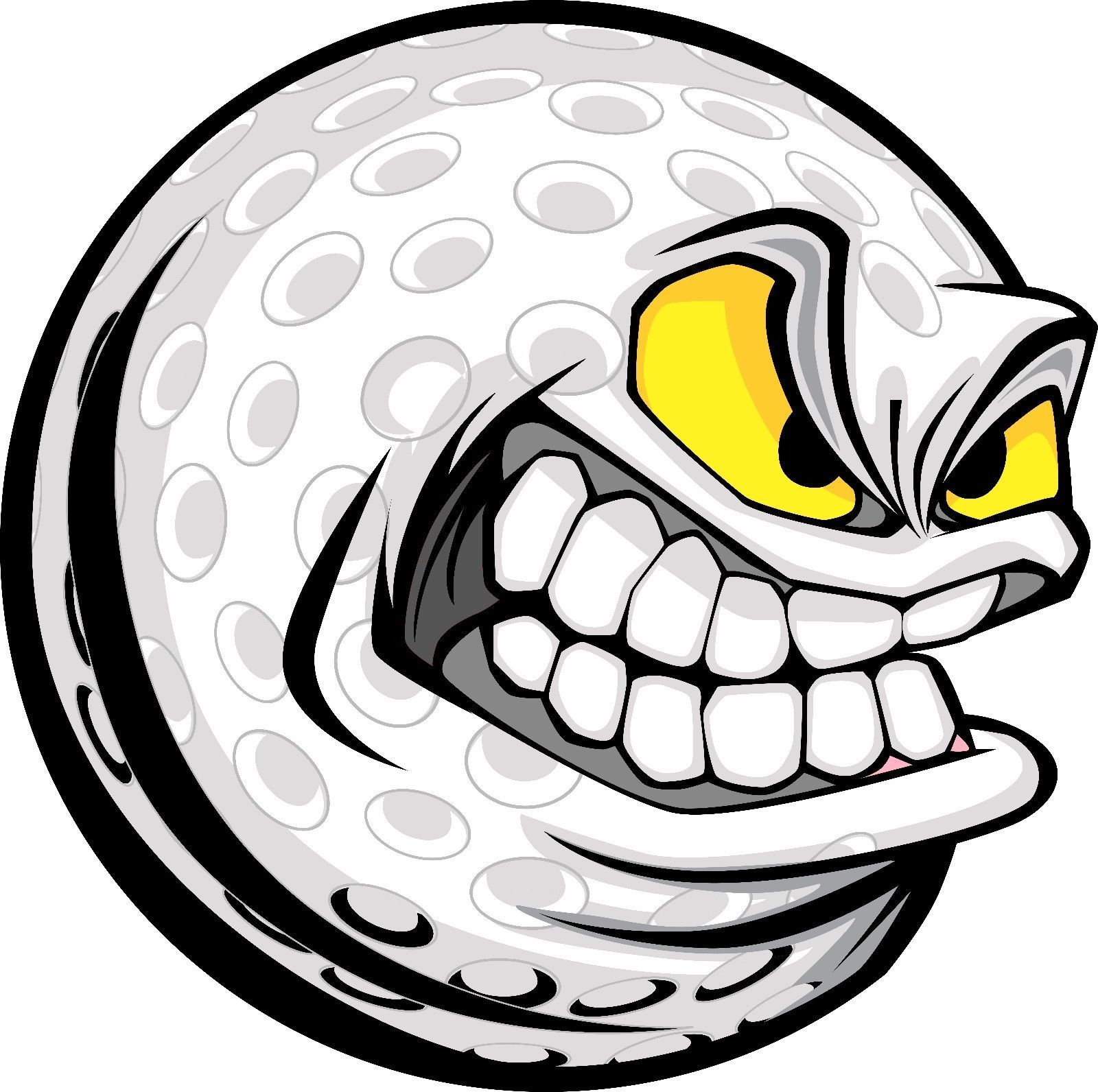 MEAN GOLF BALL VINYL 3M USA MADE DECAL STICKER TRUCK WINDOW BUMPER WALL CAR