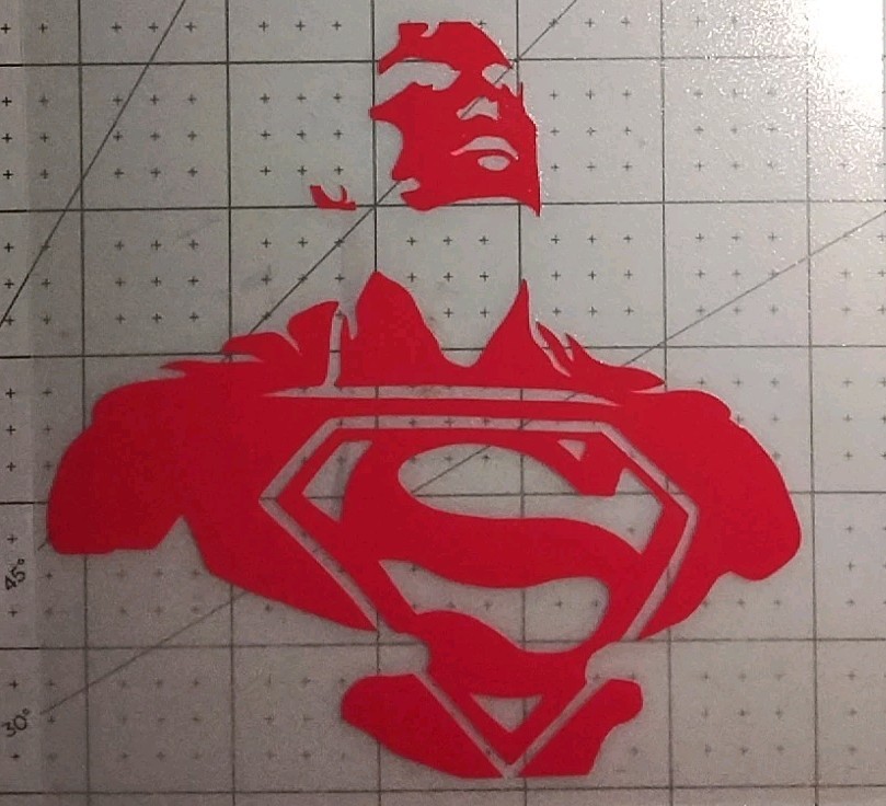 Diecut Vinyl SuperMan Silhouette Decal Sticker Comic Colored BatMan 4×5 Inch!