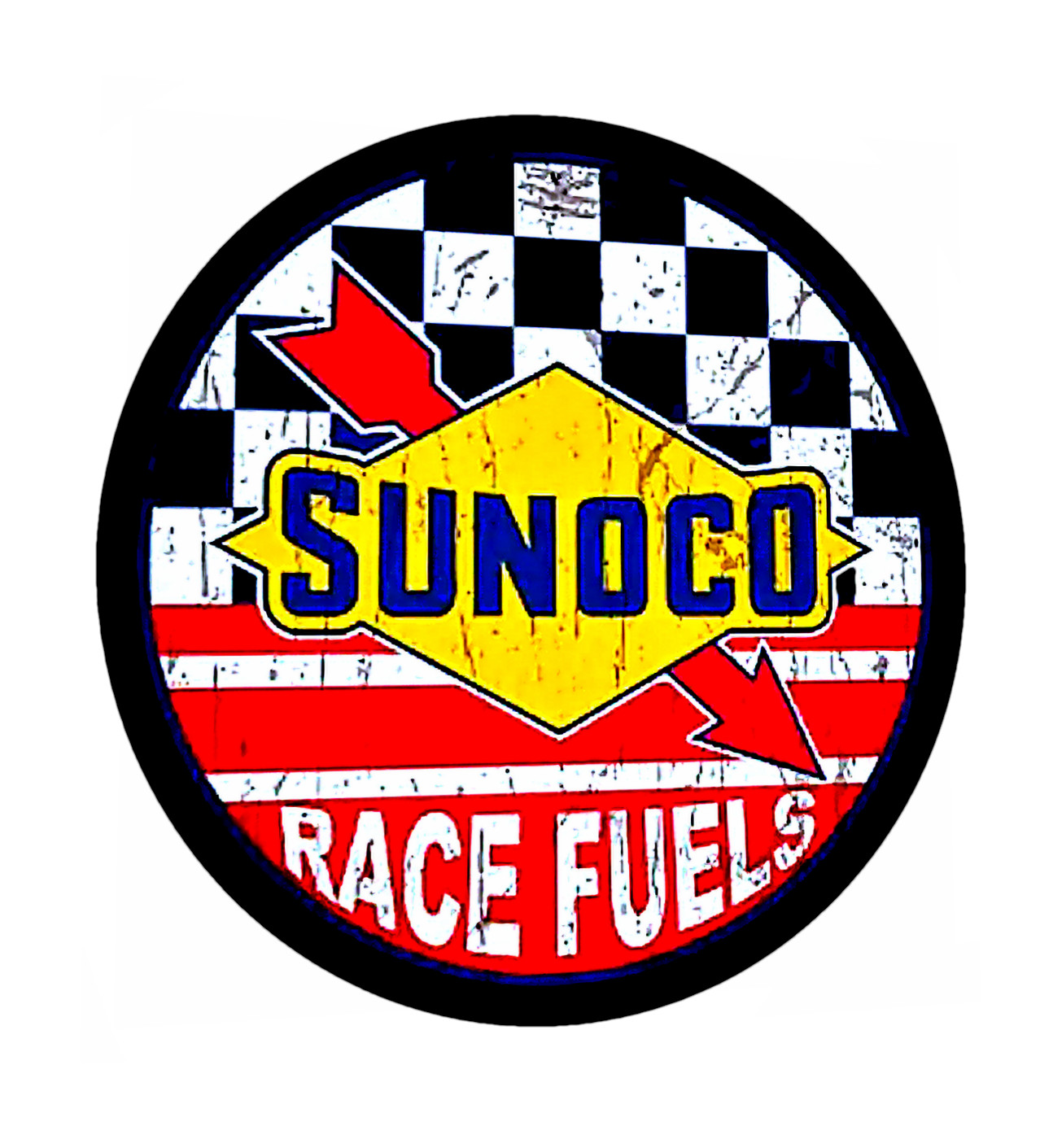 Sunoco Oil Sign Decal Sticker -.Racing Oil 50’s, 60’s Vintage Replica Racing