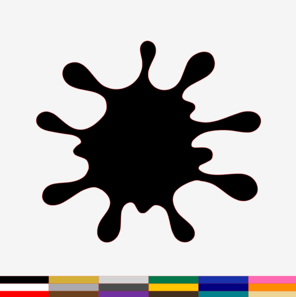 Paint Splash Decal PICK SIZE COLOR Vinyl Sticker Ink Blood Water Splatter Window