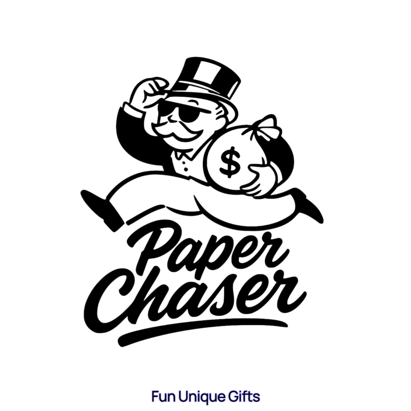 Paper Chaser Vinyl Decal Sticker -Multiple Colors & Sizes- SHIPS FREE!