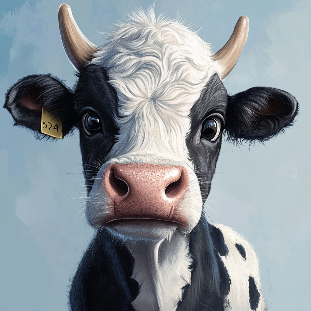 Wall Decal Sticker Funny Cow Face Wall Sticker 18X18cm Large