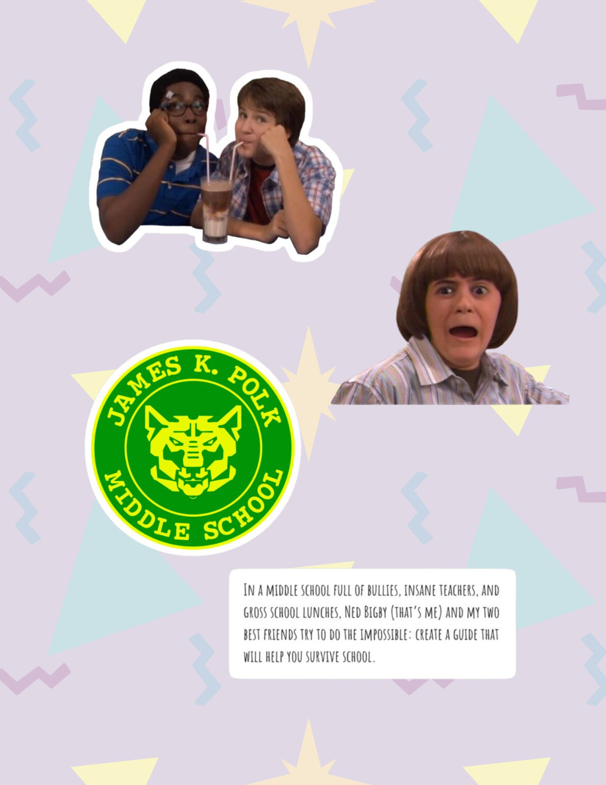 Ned’s Declassified School Survival Guide Retro Tv 4pc Sticker Pack