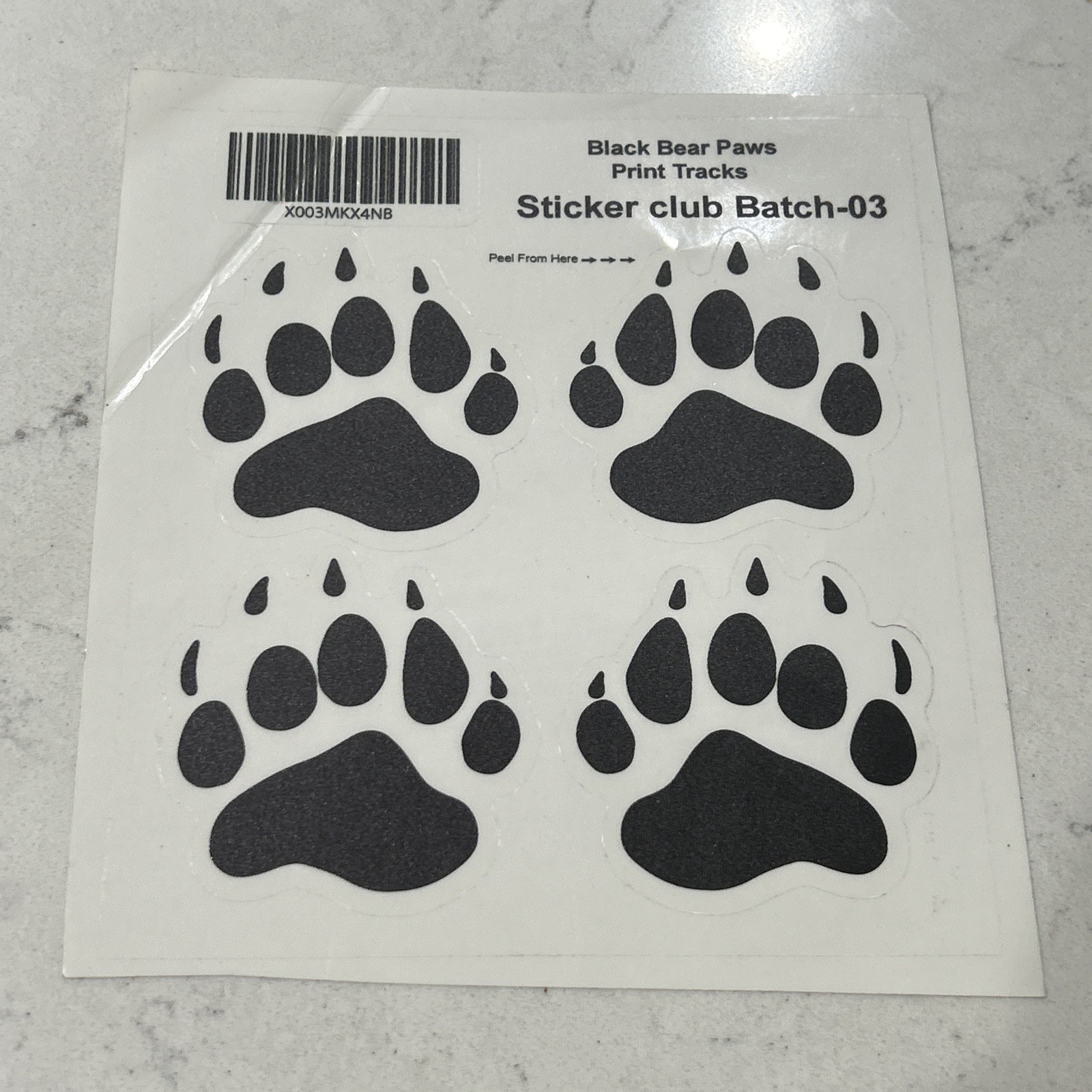 Bear Paw Print Vinyl Decal Sticker Car Truck Wall Black – 2.5” – 4 PACK