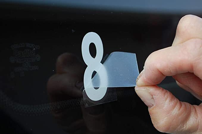 0-9 Reflective Numbers Orange Sticker Vinyl Decals CHOOSE 1″-12″ Set Of 40 (RV1)