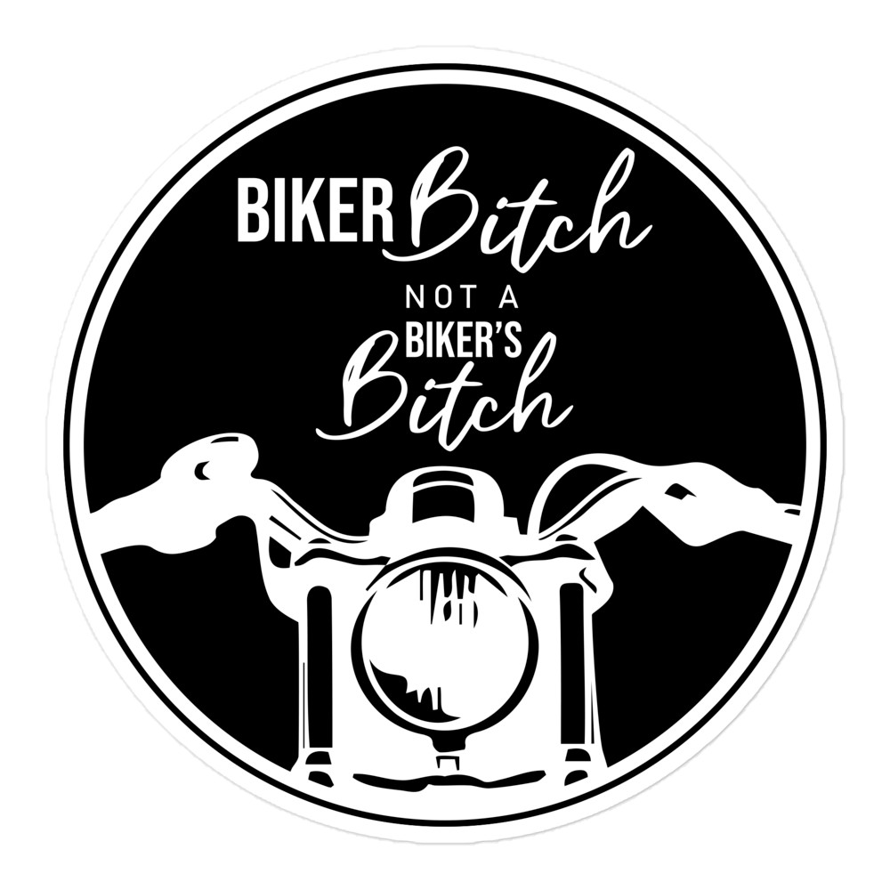 Biker Bitch – Circle Bumper Sticker
