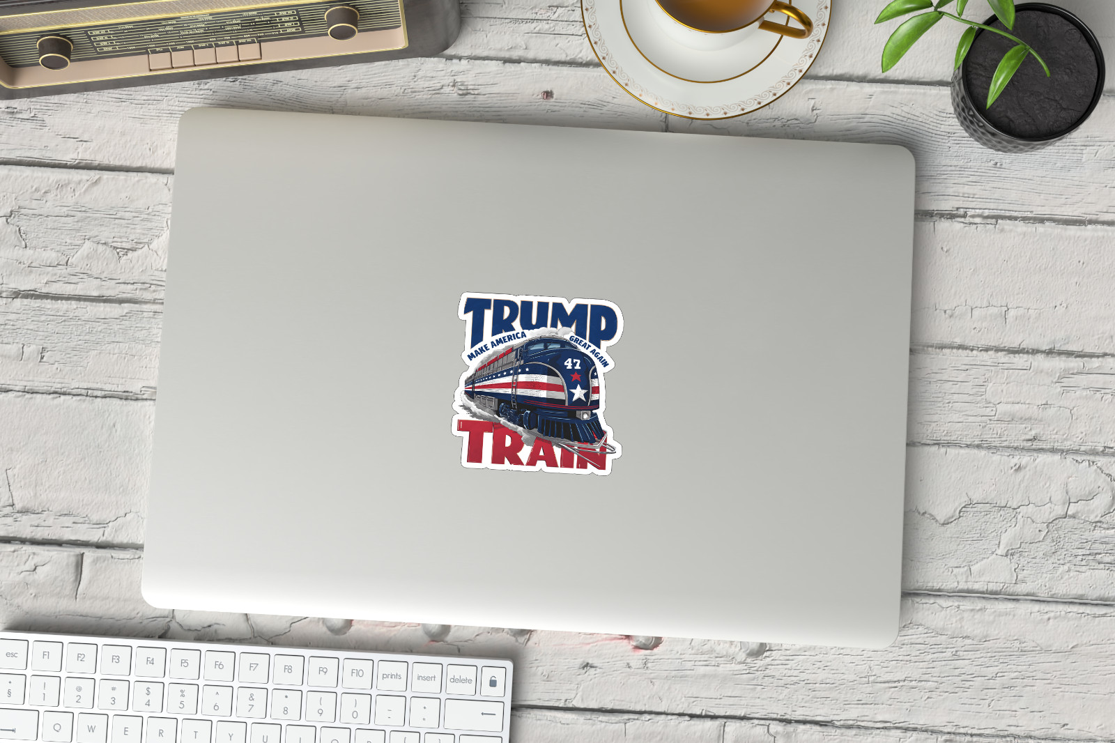 NEW- MAGA – TRUMP TRAIN 2024 «Make US Great AGAIN» Vinyl Sticker 3×3.5 INCHES