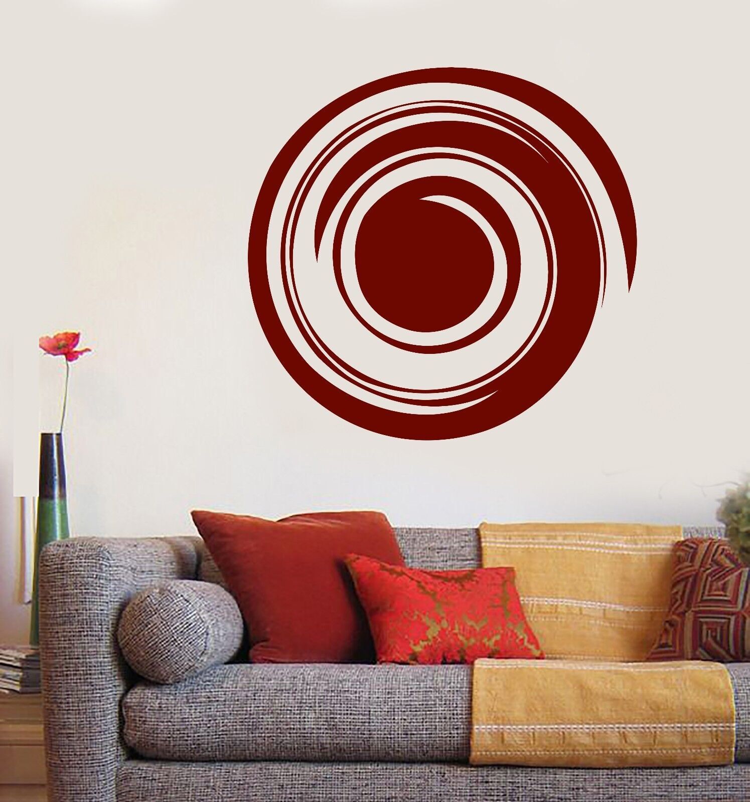 Enso Circle Yoga Mediation Balance Decor Wall Vinyl Decal Sticker (n921)