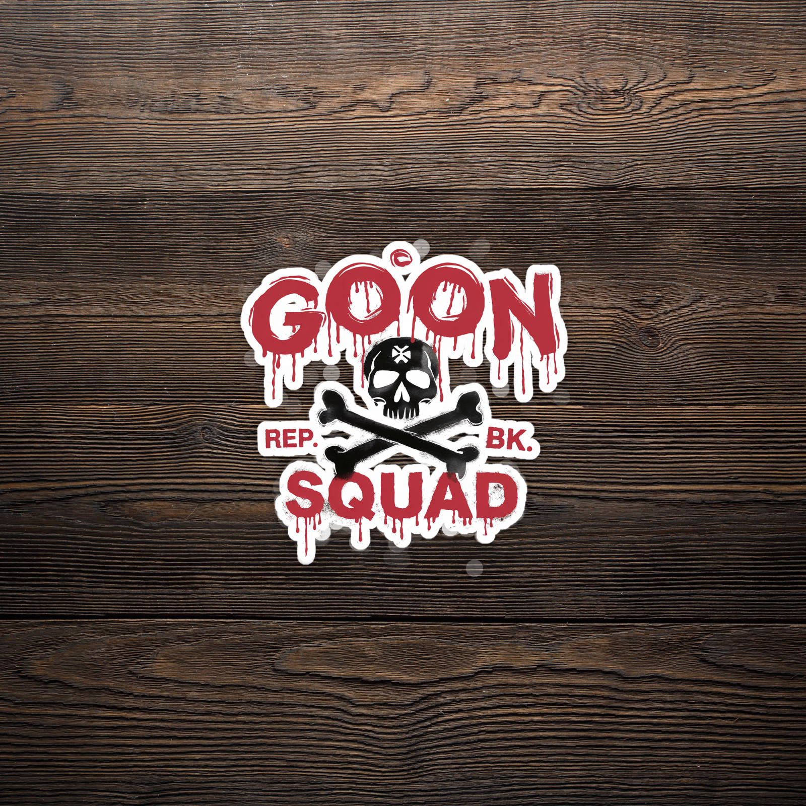 Goon Squad Skull and Crossbones Graffiti Sticker Decal – Brooklyn Street Art #10