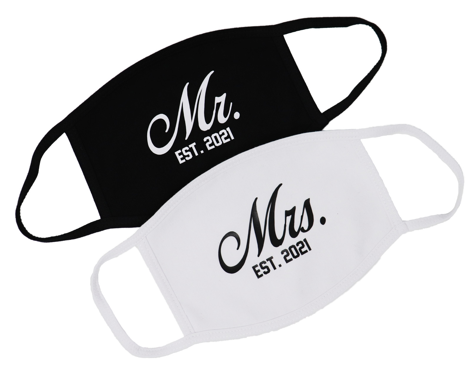 Mr Mrs HTV DTF Iron on Heat Transfer Decal Set Made in USA, Perfect for Couples