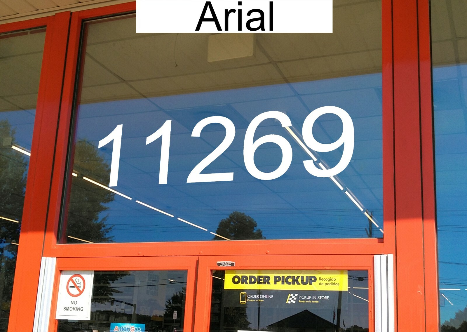 Storefront Address Numbers 4-15″ Tall – Office Store Window Custom Vinyl Decal