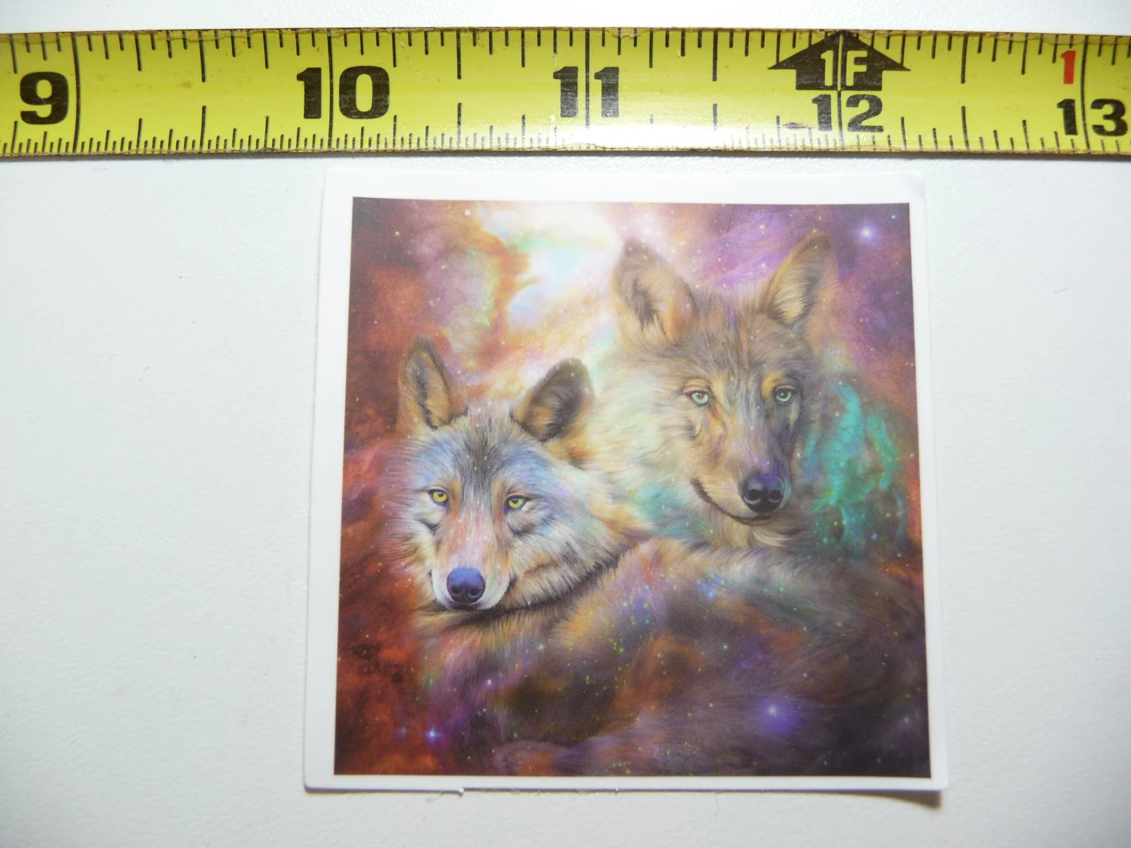 MYSTICAL WOLF COUPLE SMALL STICKER DECAL DOG WILD ANIMAL FUNNY