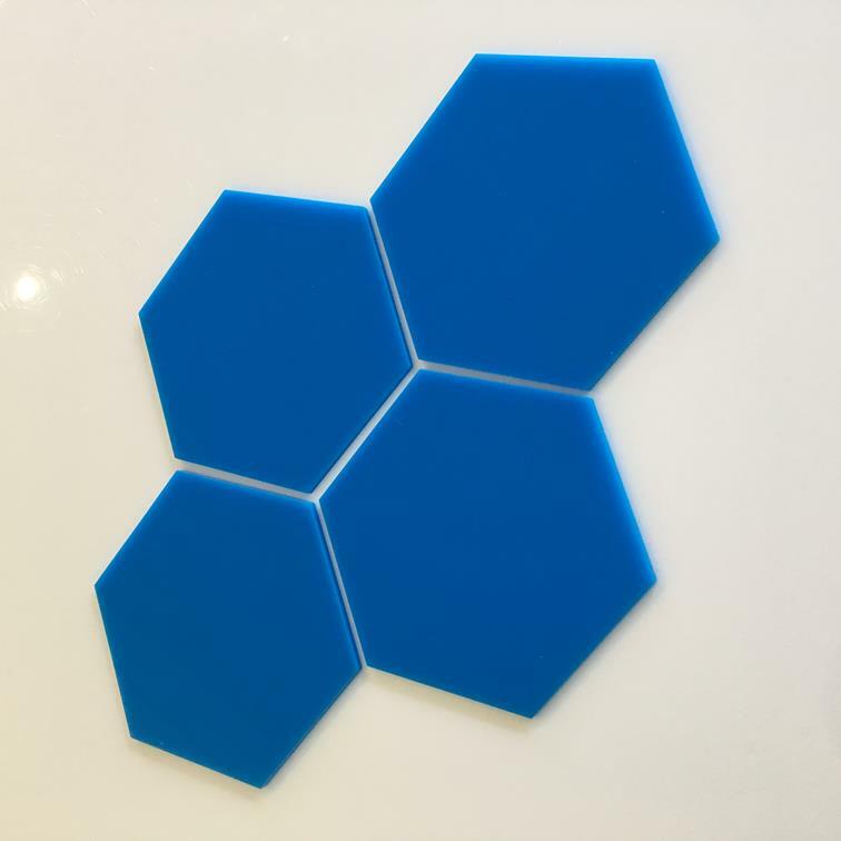 Gloss Acrylic Hexagon Crafting Mosaic & Wall Tiles (many colours and sizes)