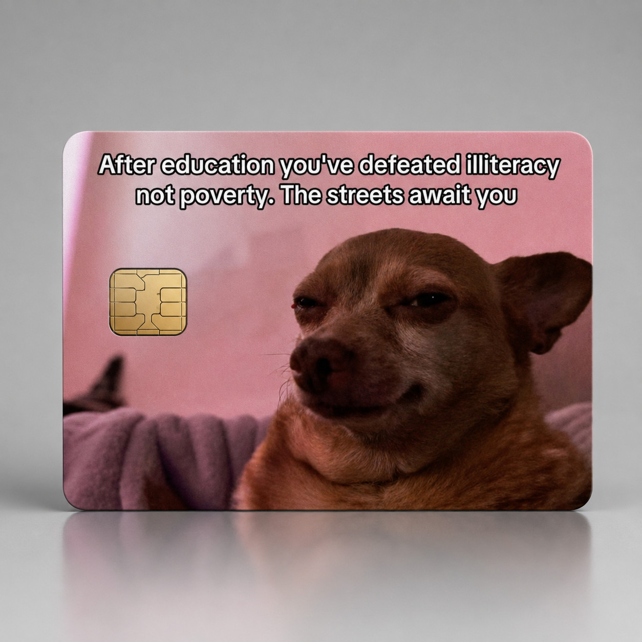 Degree of Debt Funny Money Meme Debit Card Credit Card Skin