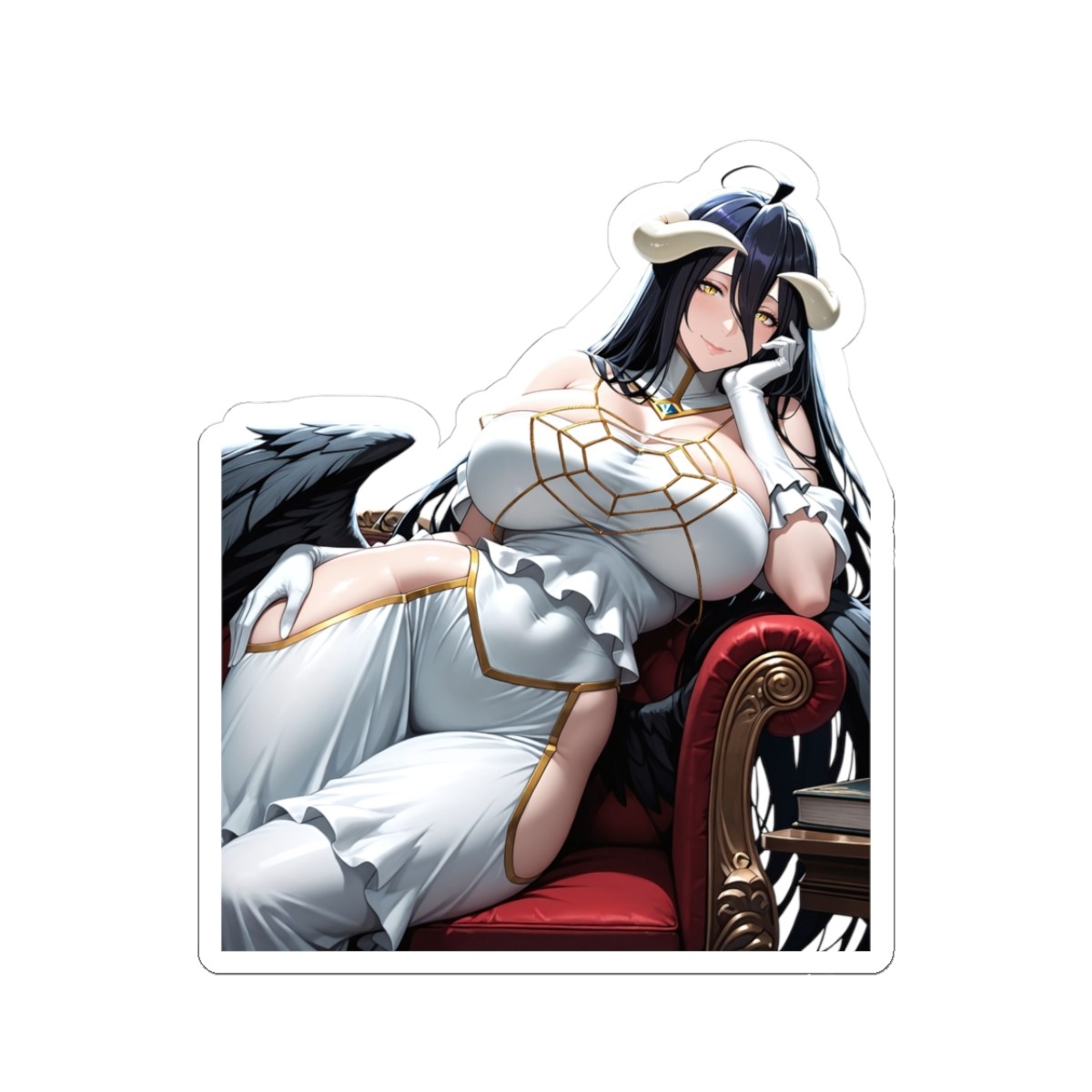 Cute Anime Waifu Sticker (BuyMoreFromMyShopSaveMore) Albedo Fan Art