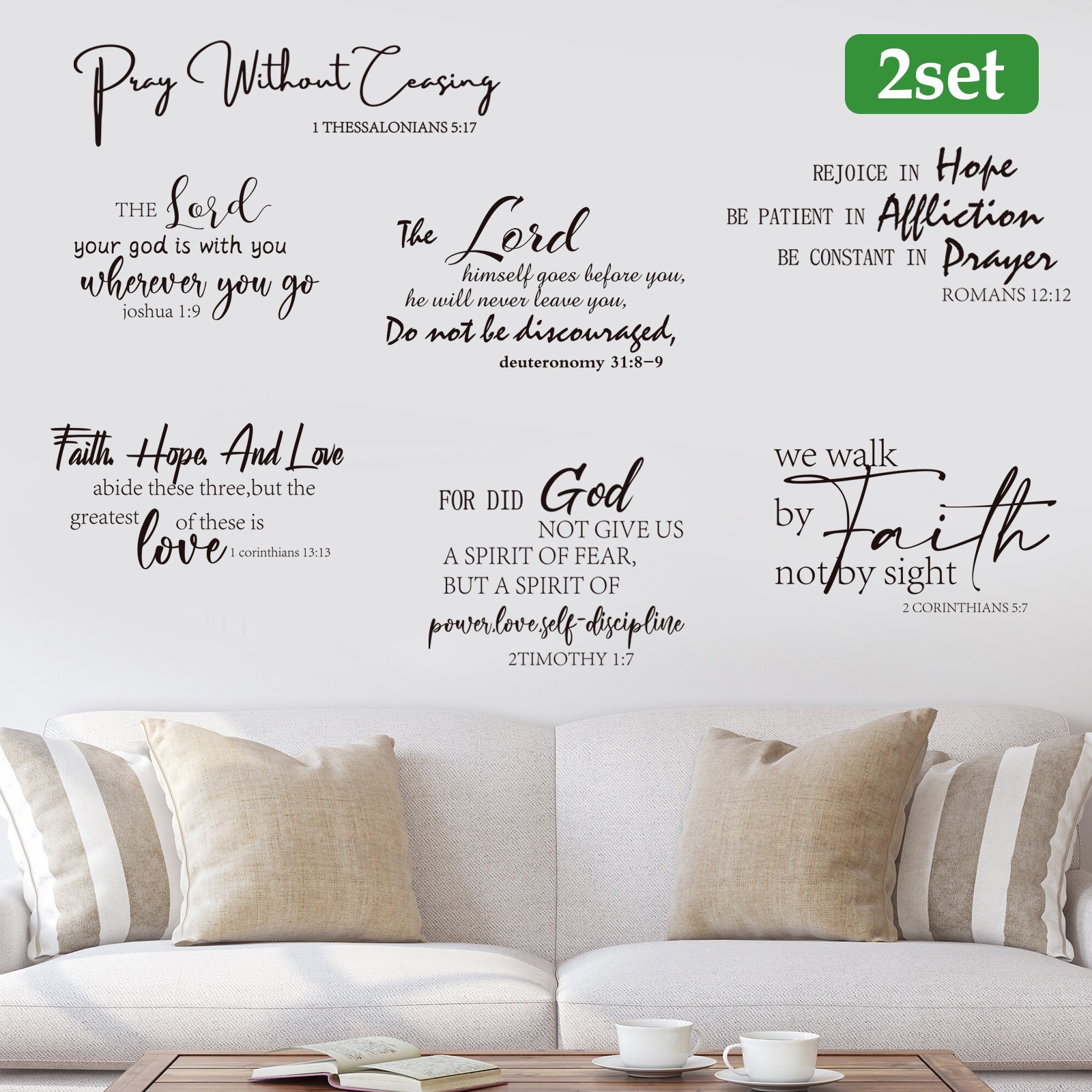 4PCS Inspirational Removable Wall Sticker Vinyl Mural Decal Home Room DIY Decor