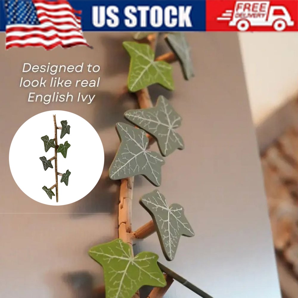 Ivy Fridge Magnet with Articulating Stems 3D Printed Ivy Leaf Plants JQ