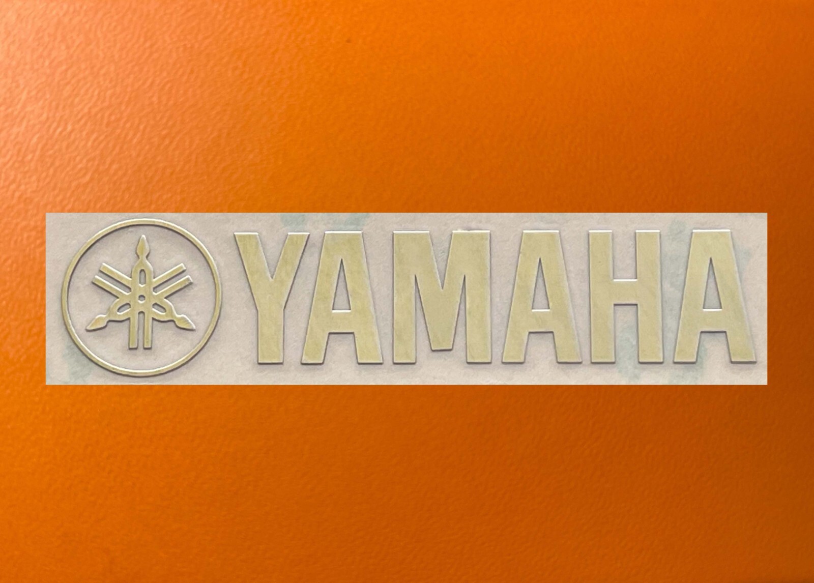 1 pcs YAMAHA Golden Color Mirror Sticker Logo Decal Badge 2″ Wide