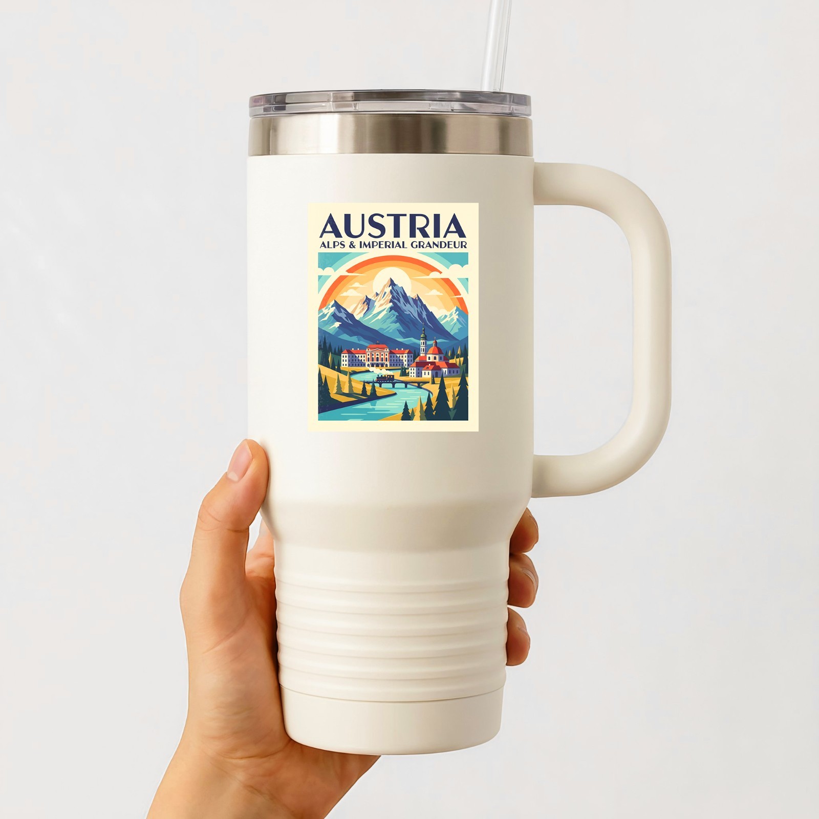 Austria Vintage Travel Sticker Die Cut Waterproof Vinyl Souvenir Laptop Decal
