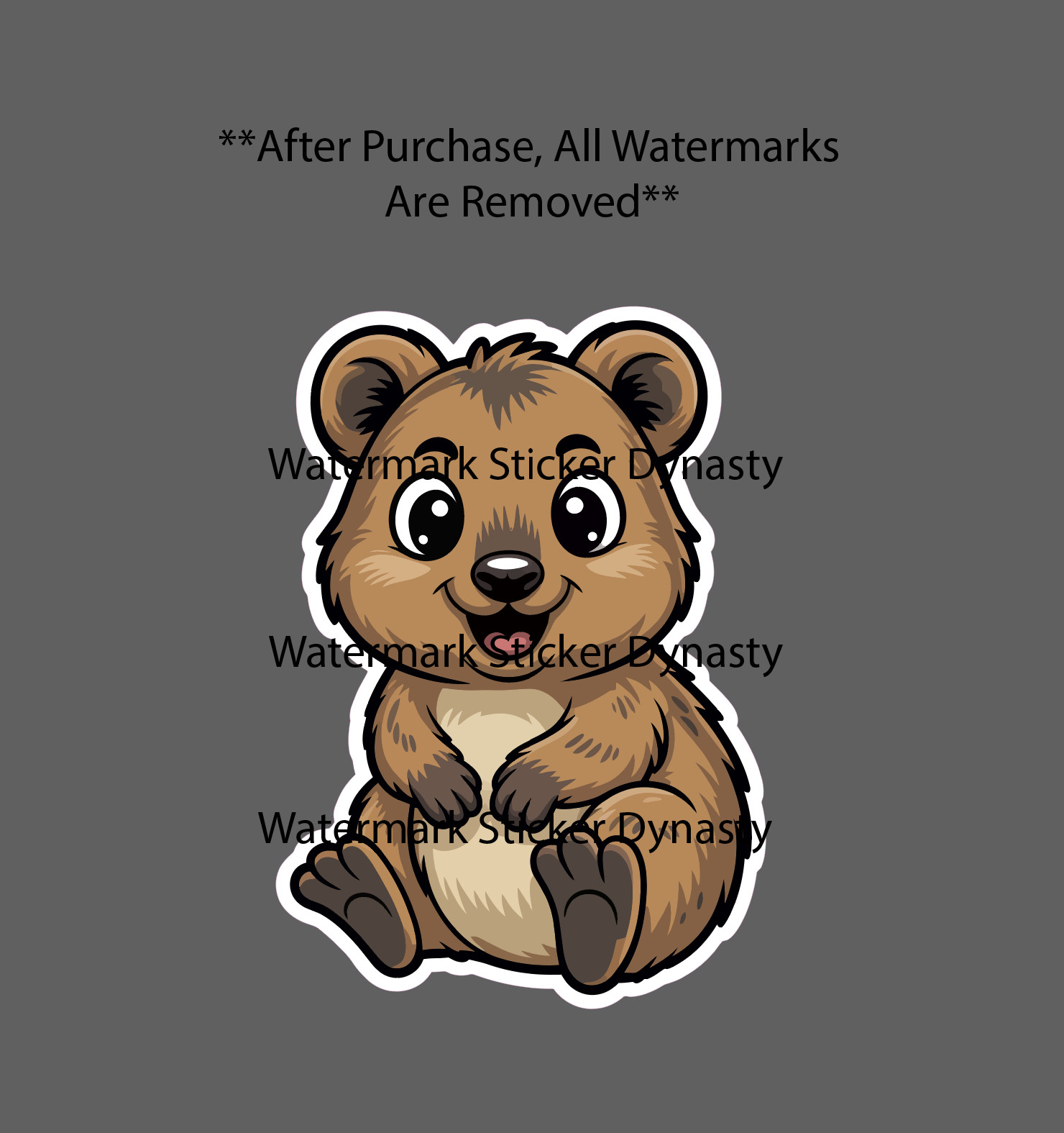 Quokka Sticker Waterproof Decal Cartoon Animal Australia Kawaii Cute Gift NEW